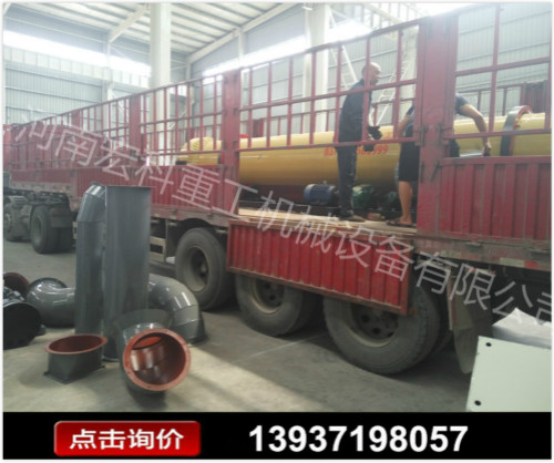 发往福建鸡粪烘干机装货现场